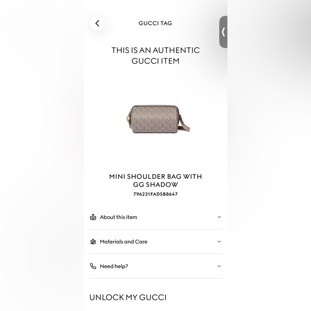 $2,400 New, Authentic GUCCI MINI SHOULDER BAG WITH GG SHADOW crossbody purse bag - Picture 13 of 17